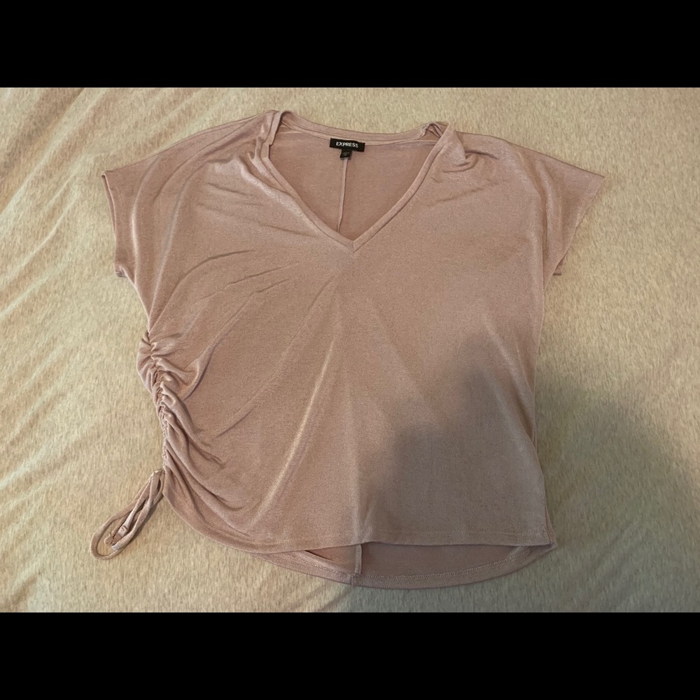 Express baby pink side tie top! EUC.